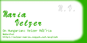 maria velzer business card